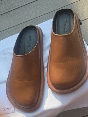 JW ANDERSON Pecan & Black Men’s Slip-On Loafers Made In ITALY